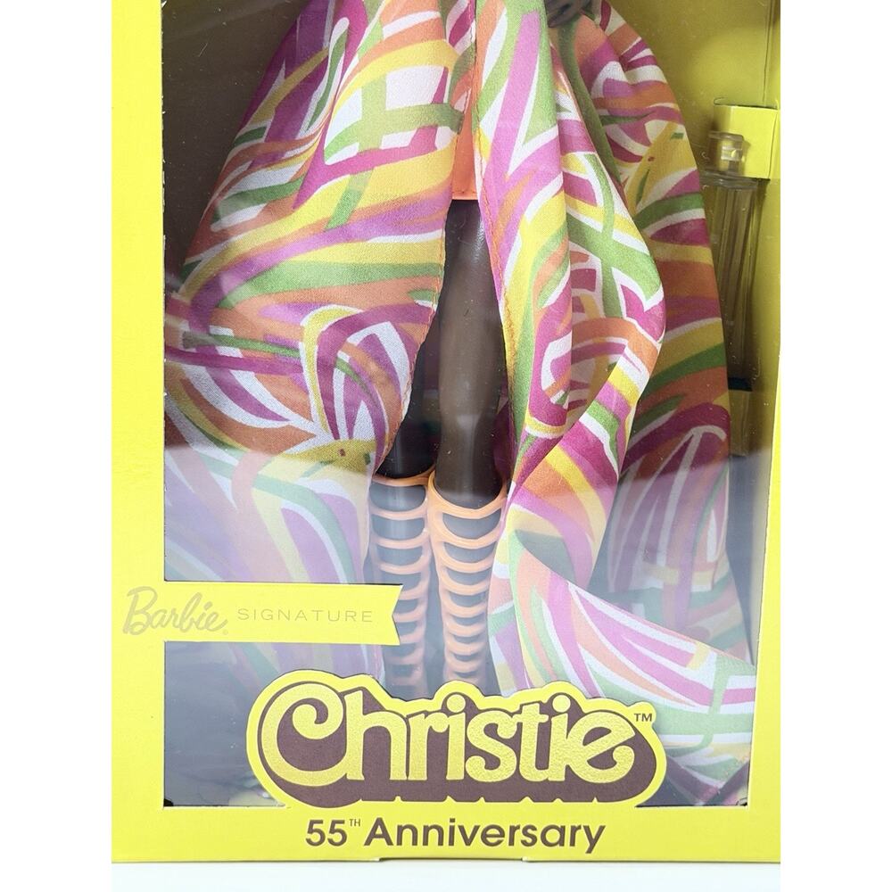 N214 ~ NRFB 55TH ANNIVERSARY CHRISTIE GOLD LABEL AA BARBIE SIGNATURE DOLL HJX29 - Picture 3 of 7